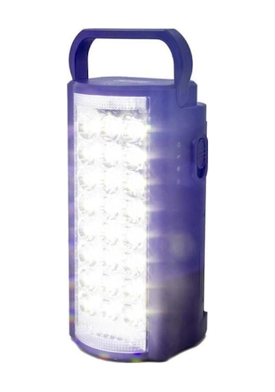 2606l Usb Şarj Çıkışlı Super 24 Led 80 Saat Akülü Şarjlı Işıldak Mavi