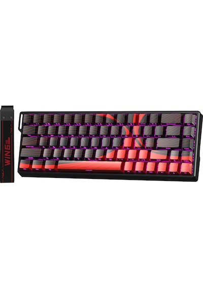 Aula Win68 He Max Manyetik Klavye Rapid Trigger Wing Chun Switch 8000hz Rgb Tkl Hot Swap Oyuncu Klavyesi Kırmızı