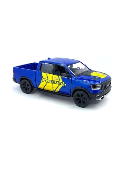 2019 Dodge Ram 1500 W - Çek Bırak 5ınch. Lisanslı Model Araba, Oyuncak Araba 1:46 Mavi