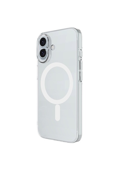 Apple Uyumlu iPhone 17 Kılıf Zore M-safe Şarj Özellikli Şeffaf Kamera Çerçeveli Porto Kapak