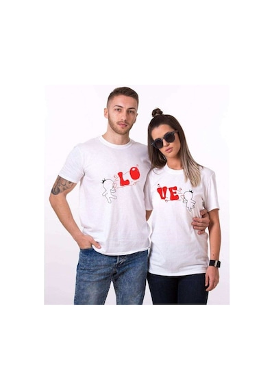 Tshirthane Lo Ve Balon Sevgili Kombinleri Tshirt Kombini Beyaz