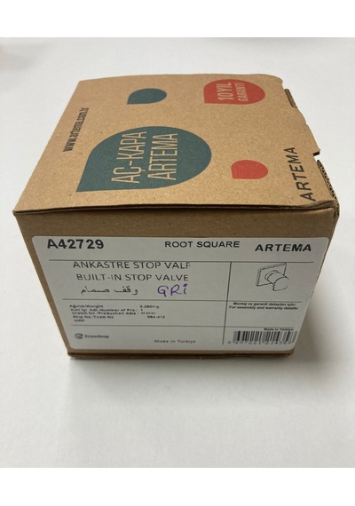 VitrA Loop R 7400680 Gri Kumanda Paneli Artema Ankastre Stop Valf Gri