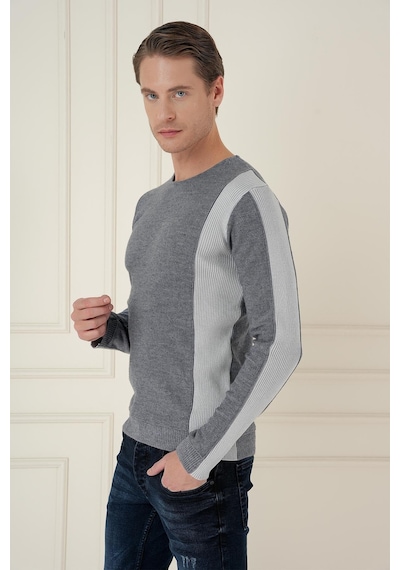 Efor Tr 871 Slim Fit İndigo Klasik Triko Indigo