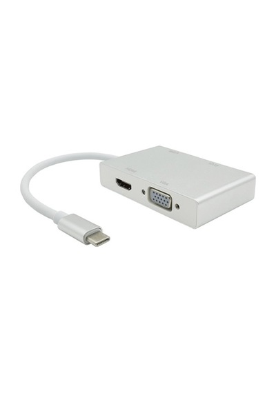 Teknogreen Tkd-866 Usb-Type C To Vga-Dvi-Hdmi-Usb
