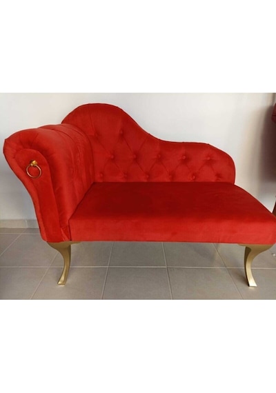 Modern Köşe Koltuğu Alda Josefin Puf Bench 130 Cm Kırmızı