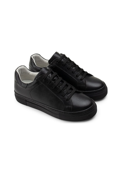 Deery Hakiki Deri Siyah Sneaker Kadın Ayakkabı Siyah (550903299) Siyah