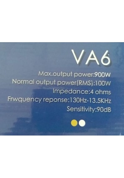 Cadence Va6 16Cm Midrange 900 Watt 100 Rms Amfiye Bağlanabilir N11.195
