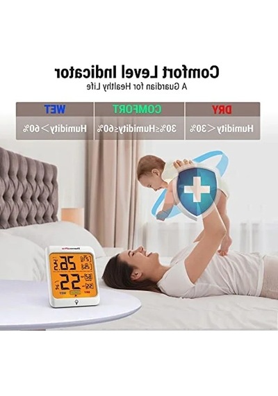 Dokunmatik Ekranlı Dijital Termometre, Hava Konfor Göstergeli