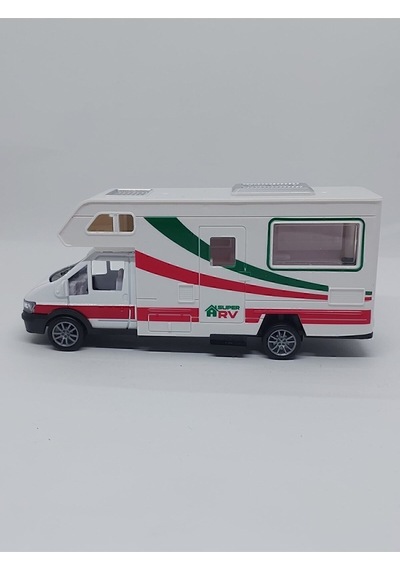Kutulu Çek Bırak 1/24 Ölçek Metal Karavan Beyaz