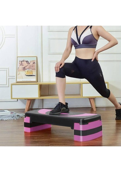 Step-300 3 Kademeli Step Tahtası - Kaymaz Yüzey - Geniş Kaymaz Yüzey Alanı - Dayanıklı Plastik