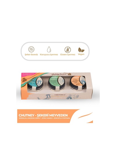 Eşlikçi Chutney 3 Lü Set Şekeri Meyveden Antalya Reçelcisi