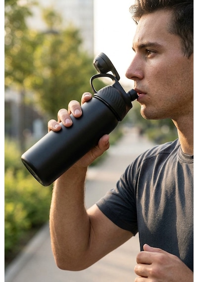Bernardo Viva Termos Matara Siyah 600ml Krem