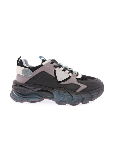 Dgn 70121-22y Kadın Bağcıklı Kalın Taban Sneakers Ayakkabı Siyah - Yeşil