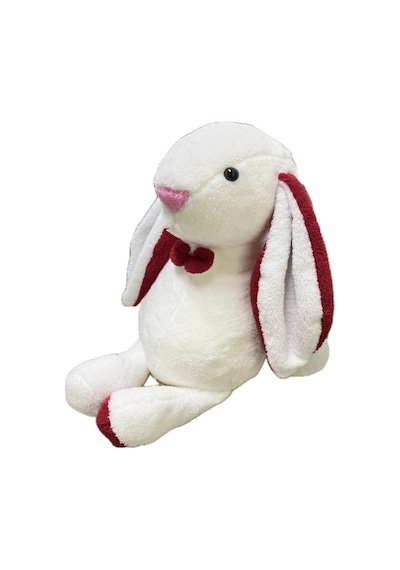 Uyku Arkadaşım Uzun Kulak Bunny Peluş Tavşan 65 Cm Kırmızı - Beyaz