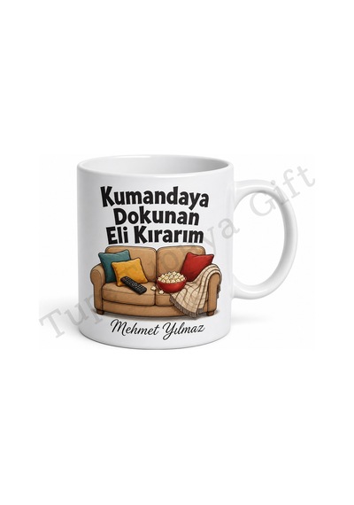 Dizi İzleyen Baba Temalı Eğlenceli Kupa Bardak Babalar Günü Hediye
