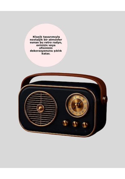 Retro - 87 - Bluetooth Radyo Nostaljik Tasarım, Tf Kart Ve - Csmo-tex - Usb Destekli