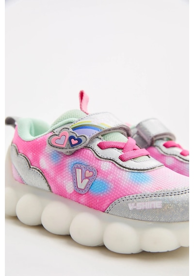 Vicco Kız Çocuk Gümüş Işıklı Balloon Sneaker Gümüş