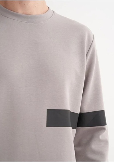 Cazador Dynamic Regular Fit Pamuk Karışımlı Scuba Sweatshirt Gri