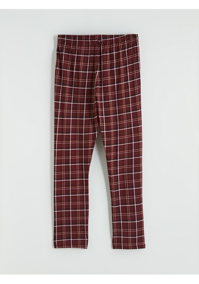 Lc Waikiki Lc Waıkıkı Bordo Standart Kalıp Ekose Erkek Pijama Altı