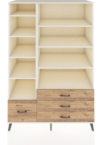 Kronos Dolap 9 Raflı 4 Çekmeceli 132x59x195 Aytaşı-aytaşı/çam Aytaşı