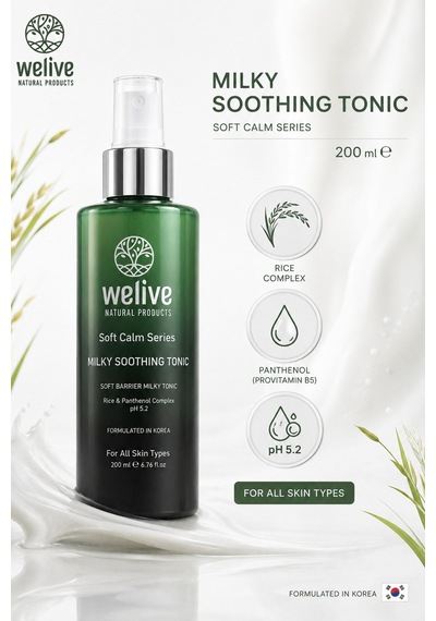 Welive Milky Soothing Tonic 200 Ml Nemlendirici Yüz Toniği Rice Complex & Panthenol