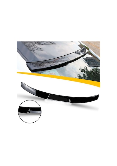 Honda Civic Fb7 M4 Cam Üstü Spoiler Parlak Siyah Spoyler Plastik İthal