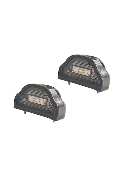 2 Adet Tır Kamyon Dorse Plaka Lambası Kobra Black 12-24 Volt