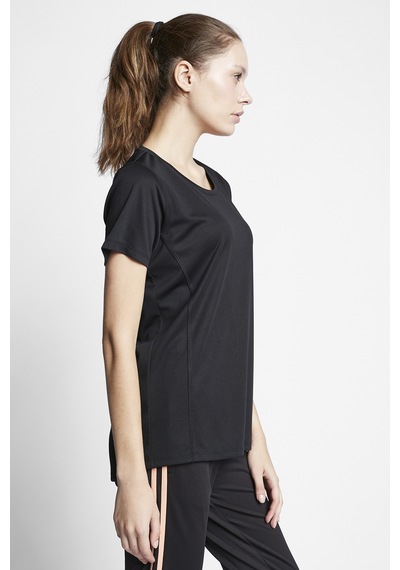 LESCON Siyah Kadın Kısa Kollu T-Shirt 23S-2204-23B Siyah