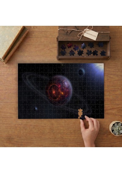 Uzay Teması - Galaksi - Gezegen Tasarımı 240 Parça Ahşap Puzzle Ahşap Kutuda Mpy60089