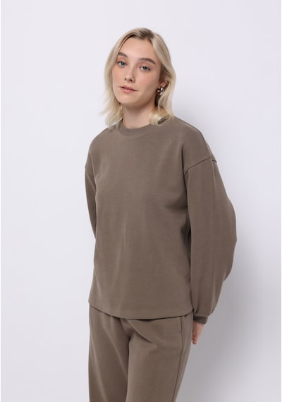 Colin's Colins Regular Fit Yuvarlak Yaka Düz Kadın Bej Sweatshirt Cl1076453 Q1.v2 Lbr Light Brown