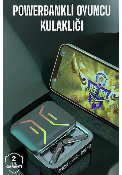 Powerbankli - 101 - Bluetooth Kulaklık Yüksek Ses - Glblseme - Kaliteli Kablosuz