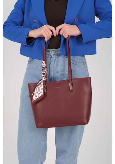 Silver Polo Sp1238 Kadın Omuz Çantası Cilt Bordo-bordo