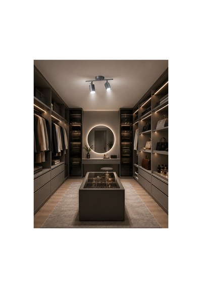 Spoty 2'li Antrasit Renkli Beyaz Işık Modern Tasarım Salon - Mutfak - Banyo Spot Sıralı Avize