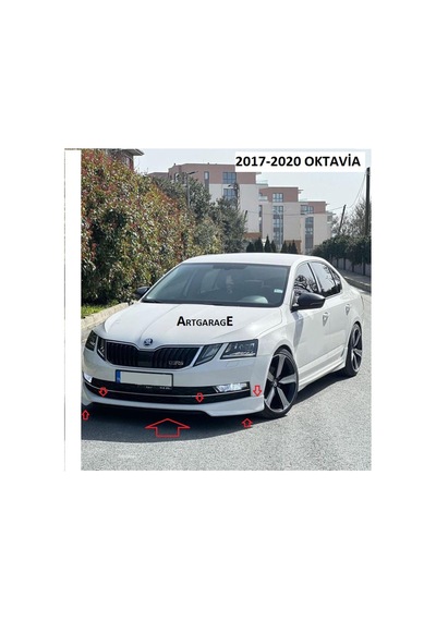 Skoda Octavia 2017-2020 Ön Tanpon Eki-fiberglass-boyasız