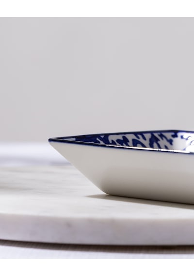 Madame Coco Reve Bleu Freya Kare Tabak - 12 Cm - Mavi/beyaz 8684427225714 Çok Renkli