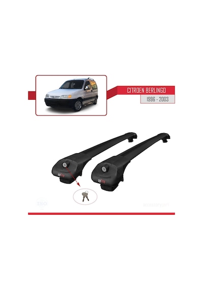 Citroen Berlingo 1996-2003 Arası İle Uyumlu Ace-1 Ara Atkı Tavan Barı Siyah