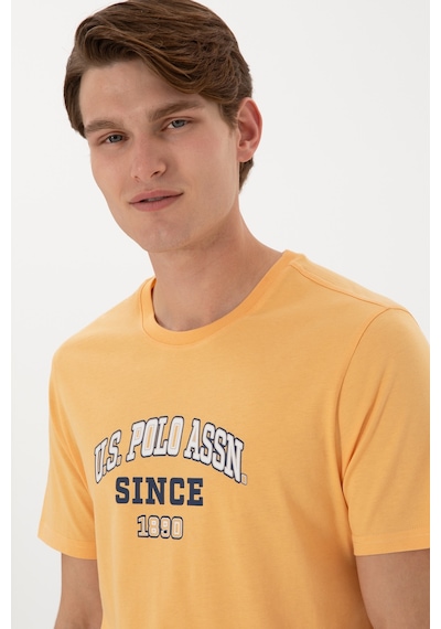 U.S. Polo Assn. Erkek Regular Fit Bisiklet Yaka Turuncu Tişört 50307311-VR202