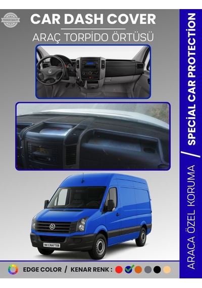 Volkswagen Crafter 1.nesil Lt3 Kasa 2012-2019 Torpido Örtüsü Ön Göğüs Koruma - 163 Stiloto