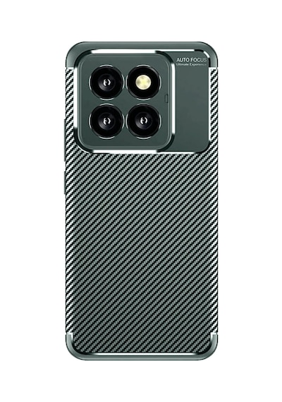 Xiaomi Mi 14t Pro Uyumlu Kılıf Auto Focus Karbon Kapak - Koyu Yeşil