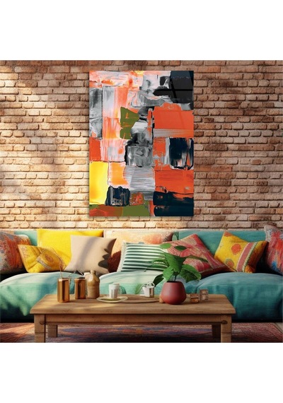 Gerçek Cama Baskı Sanat Temalı Tekli Cam Tablo234 S567