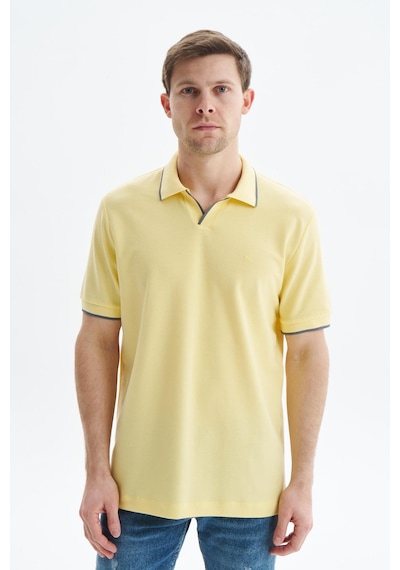 AR-MA Arma Erkek Regular Fit Basic % 100 Pamuk Pike Polo Yaka Tişört Y29374353802 Sarı