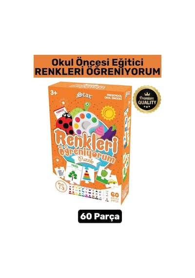 Preschool Eğitici Öğretici Görsel Algı Geliştirici Okul Öncesi Eğlenceli Puzzle-renkleri Öğreniyorum