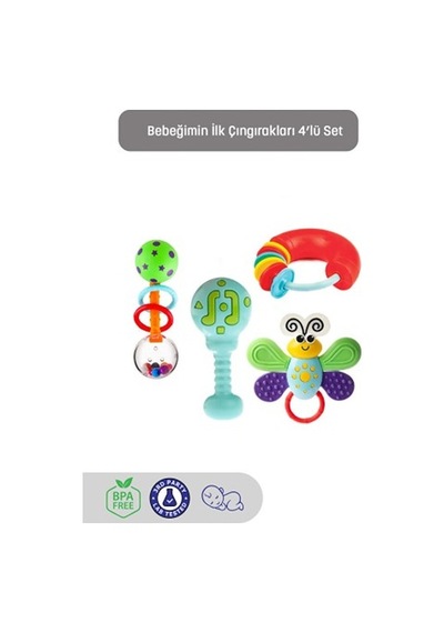 Kiki Bebeğimin Ilk Çıngırakları 4'lü Seti PKT.KIKI.009 Diğer