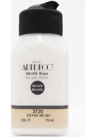 Artdeco Metalik Akrilik Boya 75 Ml. Sedef Beyaz