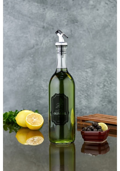 750 Ml Cam Yağdanlık - Yeşil Açık Yeşil