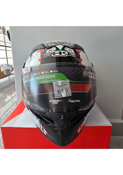 Rhkc Çene Açılır Kask Vizörlü Kuru Kafalı Xl Çok Renkli