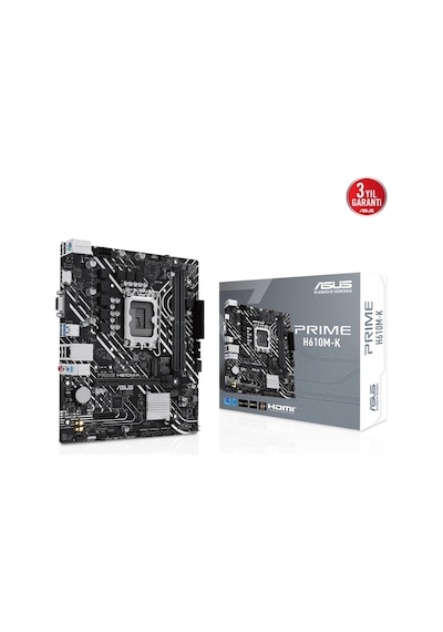 Intel Core İ5-14400f 14.nesil + Asus Prime H610m-k Argb Ddr5 5600mhz Lga1700 Anakart Set