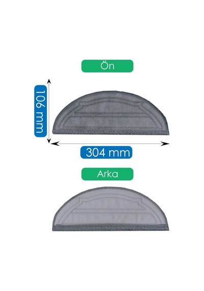 Roborock S8 Sonic Robot Süpürge Mop Temizleme Bezi Uyumlu Robot Süpürge Mop Pedi / Bezi 2 Adet