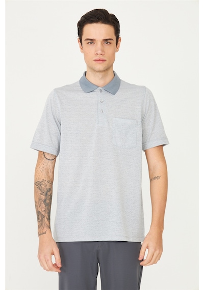 Antrasit Polo Yaka T-shirt Füme