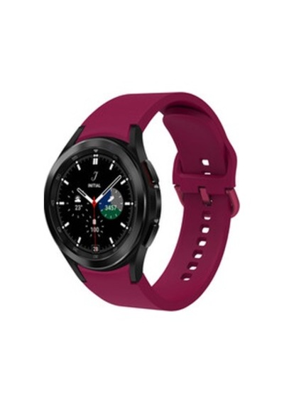 Samsung Galaxy Uyumlu Watch 4 Classic 46mm Krd-50 Silikon Kordon - Mürdüm